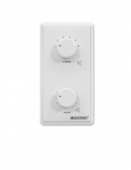 OMNITRONIC PA Vol Contr/Prog Select 45W mono wh