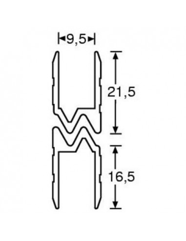 PERFIL ALUMINIO ENCAIXE HIBRIDO 10 MM