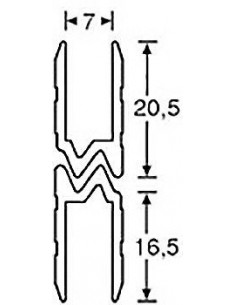 PERFIL ALUMINIO ENCAIXE HIBRIDO 10 MM 2