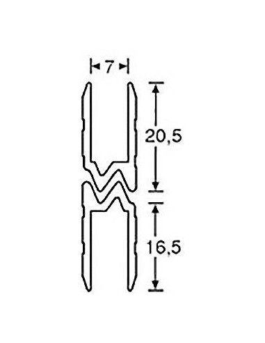 PERFIL ALUMINIO ENCAIXE HIBRIDO 10 MM