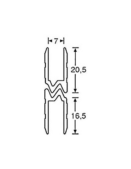 PERFIL ALUMINIO ENCAIXE HIBRIDO 10 MM