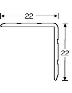 6109 Cantoneira Aluminio Flight 22mm 2