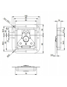 Fecho de borboleta com mola pequeno 2