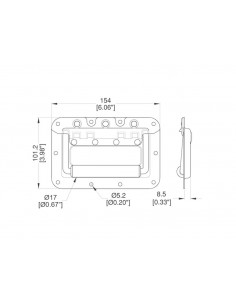 Asa de mola média - 154-100-8mm 2