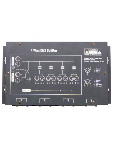 MARK MD4 Splitter e Buffer DMX 4 Vias DMX 3 e 5 Pinos