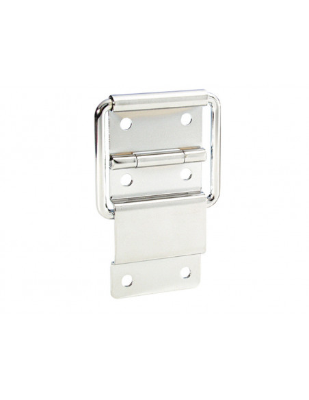 Dobradiça para mala com paragem em níquel