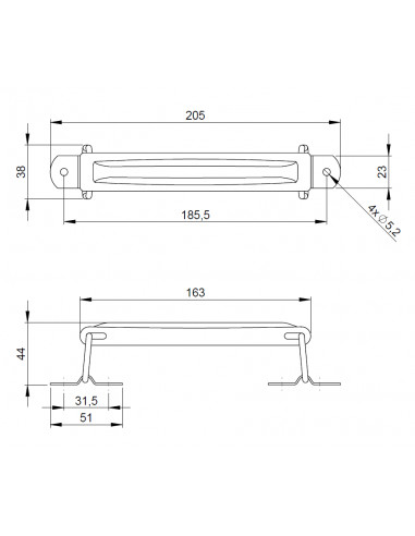 3417 Pega de Mala Couro para Flight