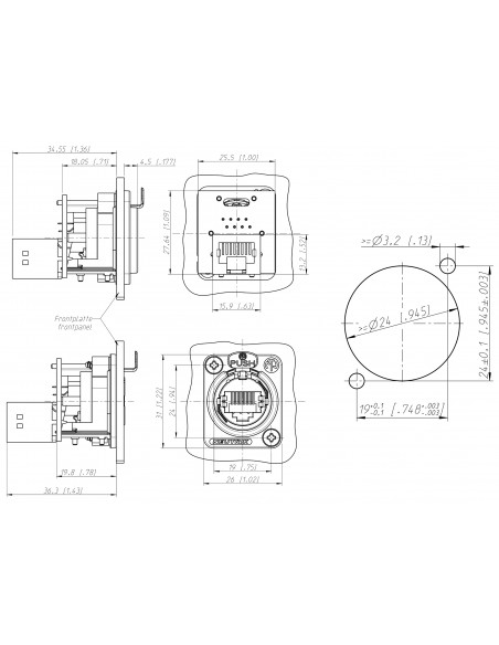 NEUTRIK NE8FDP schematic
