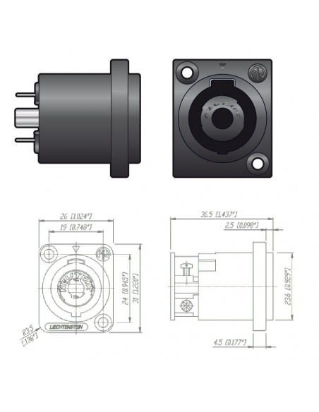 NEUTRIK NL4MP Schematic