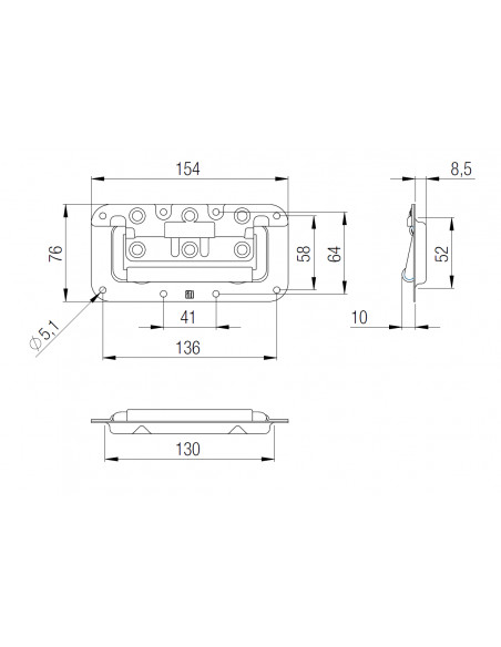 Asa de mola pequena com borracha H7151