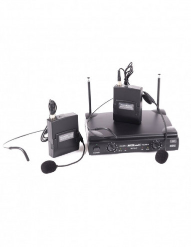 VHF wireless system  Dual channel receiver  High quality receiving signal   B
