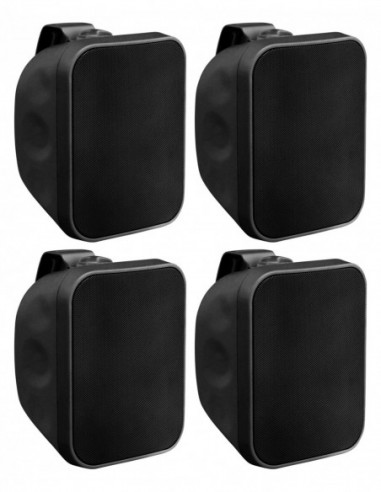 4x Pronomic OLS-5 BK outdoor loudspeakers black 4x 80 Watts  Pronomic ols-5 bk altifalantes ao ar livre preto 4x 80 watts