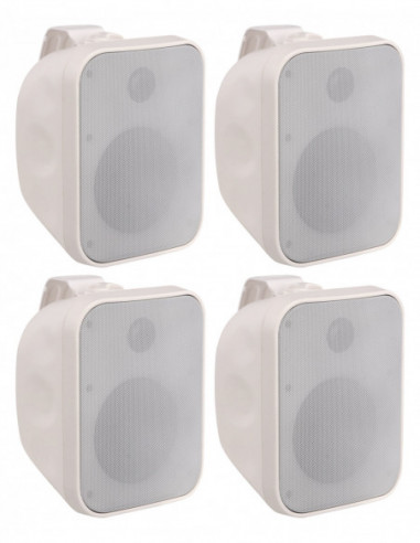 4x Pronomic OLS-5 WH outdoor loudspeakers white 4x 80 watts , 4x Pronomic Ols-5 Wh Altifalantes ao ar livre branco