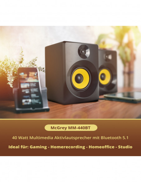 McGrey MM-440 BT Multimedia Active Speaker , McGrey MM-440 BT Multimedia Altifalante Ativo