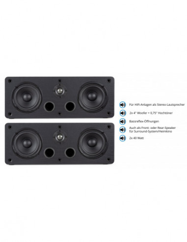 McGrey CS-440 BK 2x 4" HiFi...