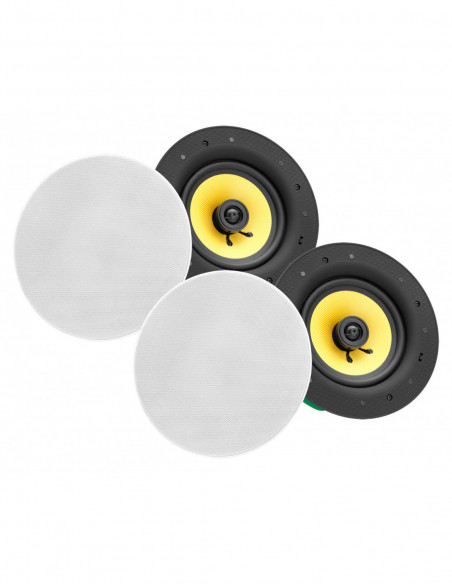 Set of 2 Pronomic CLS-660 WH 2-way high-end tissue built-in loudspeakers 240 Watt , Conjunto de 2 Pronomic