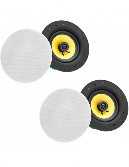 2 piece set Pronomic CLS-880 WH 2-Way High-End fabric built-in speaker 320 Watt , embutido 320 Watt
