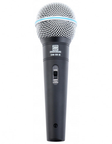 Pronomic DM-58-B Vocal Microphone With Switch SET + Case , Microfone vocal Pronomic DM-58-B com conjunto de comutação