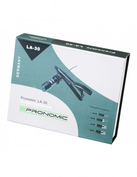 Pronomic LA-30 EA Lavalier Microphone Black , Pronomic la-30 Ea Lavalier Microfone Preto