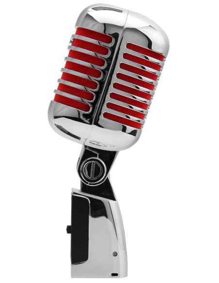 Pronomic DM-66R Dynamic Elvis Microphone Red SET , Pronomic DM-66R Dynamic Elvis Microfone Vermelho Conjunto