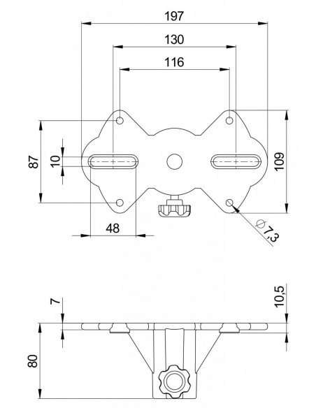 Pronomic WSM-1 Boxenwandhalter Paar SPS 57 Set 3-Stufen neigbar