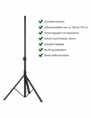 Pronomic SPSF-10S Boxenstativ Stahl...