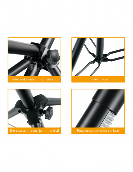 Pronomic SPS-C-10AS speaker stand with crank mechanism , Suporte Pronomic Sps-C-10as com mecanismo de manivela