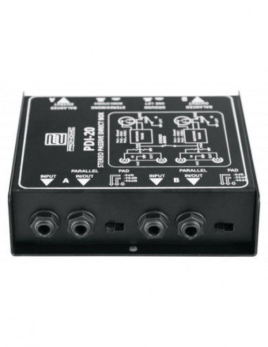 Pronomic PDI-20 Passive Stereo DI-Box...