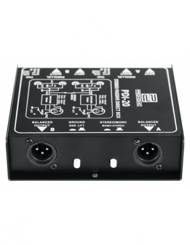 Pronomic PDI-20 Passive Stereo DI-Box...