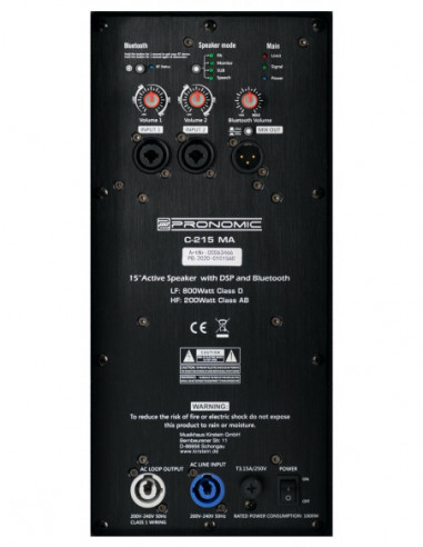 Pronomic C-215 MA 15"  Active Speaker...