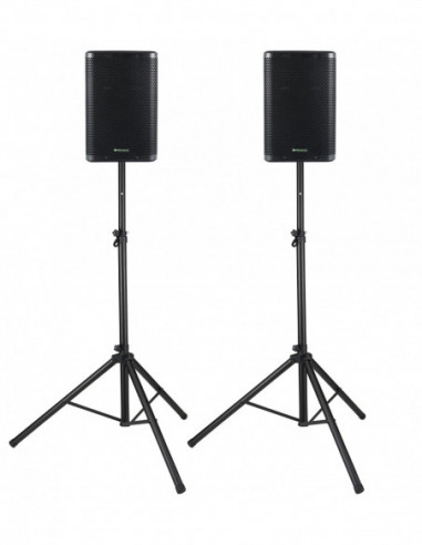 Pronomic C-210 MA 10" Active Speaker 400 Watt Stand Set , Pronomic C-210 MA 10 "Speaker ativo 400 watts conjunto
