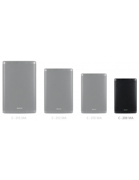 Pronomic C-208 MA 8" Active Speaker 400 Watt Stereo Set , Pronomic C-208 MA 8 "Speaker ativo 400 watt conjunto estéreo