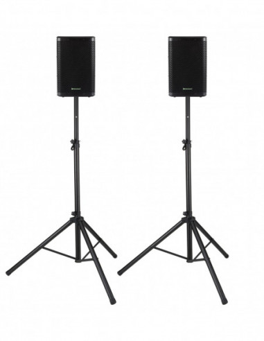 Pronomic C-208 MA 8" Active Speaker 400 Watt Stand Set , Pronomic C-208 MA 8 "Speaker ativo 400 watts