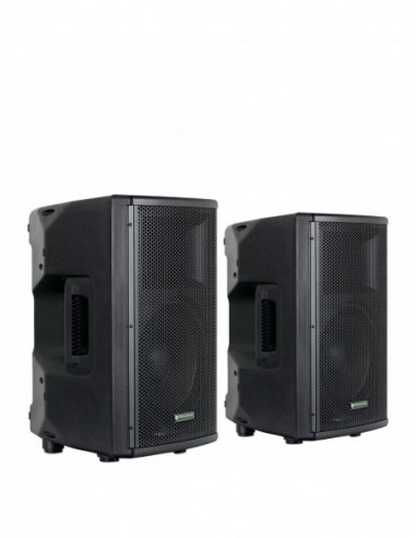 Pronomic E-210 MA 10" Active Speaker 400 Watt Stereo Set , Pronomic E-210 Ma 10 "Speaker ativo 400 Watt Stereo Set