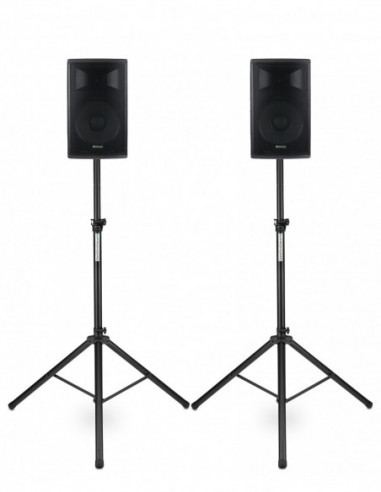Pronomic E-210 MA 10" Active Speaker 400 Watt Stand Set , Pronomic E-210 MA 10 "Speaker Ativo 400 Watts Set