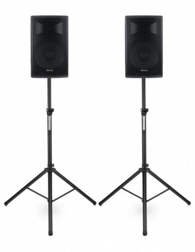 Pronomic E-212 MA 12" Active Speaker 500 Watt Stand Set , Pronomic E-212 MA 12 "Speaker Ativo 500 Watts Set