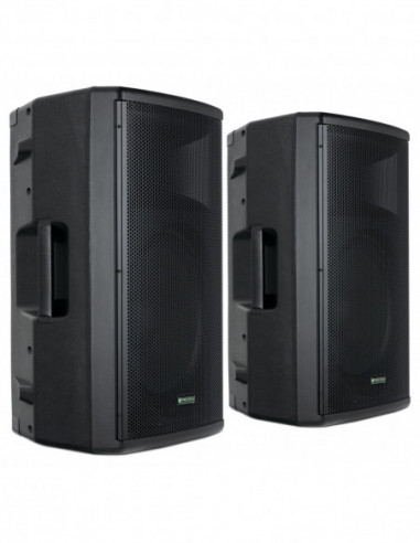 Pronomic E-215 MA 15" Active Speaker 500 Watt Stereo Set , Pronomic e-215 Ma 15 "Speaker ativo 500 Watt Stereo Set