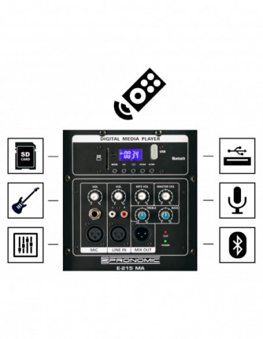 Pronomic E-215 MA 15" Active Speaker...