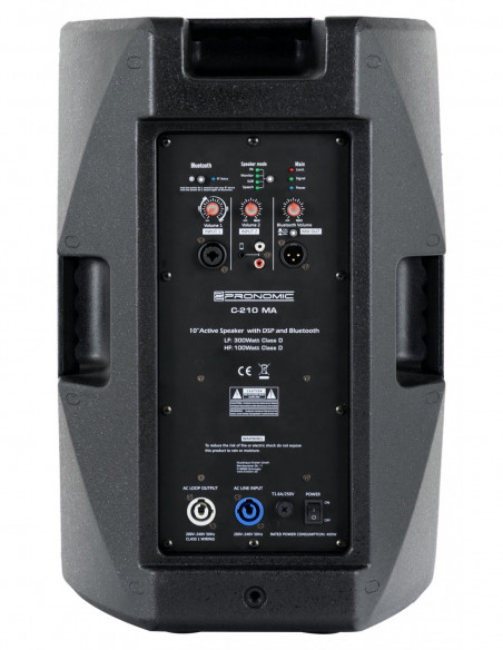 Pronomic C-210 MA 10" Active Speaker 400W , Pronomic C-210 MA 10 "Alto-falante ativo 400W