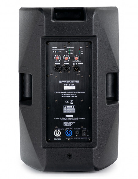Pronomic C-212 MA 12" Active Speaker 1000W , Pronomic C-212 MA 12 "Alto-falante ativo 1000W