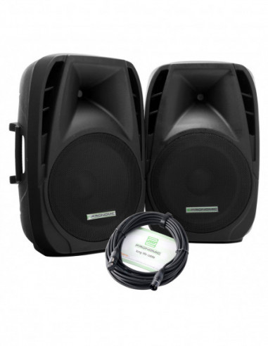 Pronomic PH15A active speakers MP3/Bluetooth 200/350 watt pair
