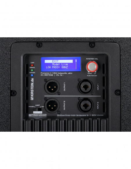 Pronomic C-118SA active subwoofer , Subwoofer ativo Pronomic C-118SA