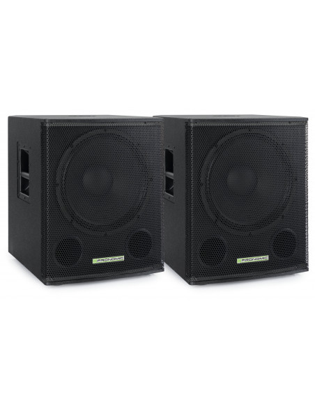 Pronomic SA-15 SUB Active Subwoofer 2x Set , SUBWOOFER PRÔMICO SU-15 SUBWOOFER 2X