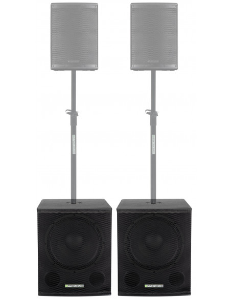 Pronomic SA-15 SUB Active Subwoofer 2x Set , SUBWOOFER PRÔMICO SU-15 SUBWOOFER 2X