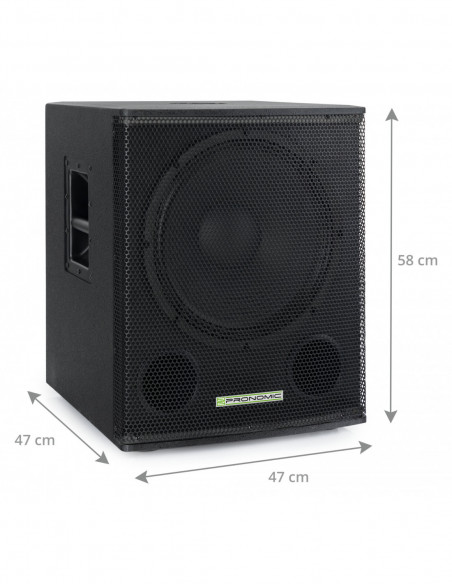 Pronomic SA-15 SUB Active Subwoofer 2x Set , SUBWOOFER PRÔMICO SU-15 SUBWOOFER 2X