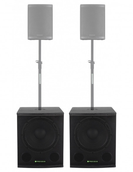 Pronomic SA-18 SUB Active Subwoofer 2x Set , Pronomic SA-18 subwoofer subwoofer 2x