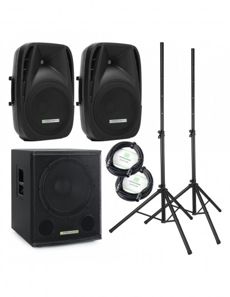 Pronomic 115S-212A Active PA System 650 Watt , Sistema de PA ATIVO PRIONÔMICO 115S-212A 650 Watt