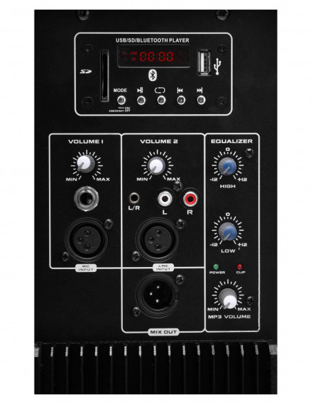 Pronomic PH15A active speaker MP3/Bluetooth 200/350 Watt , Pronomic Ph15A Alto-falante ativo MP3 / Bluetooth 200/350 Watt