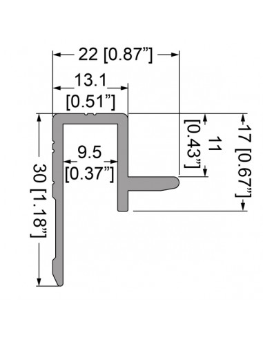 PENN E0490 Perfil Aluminio 9mm Slam Lid
