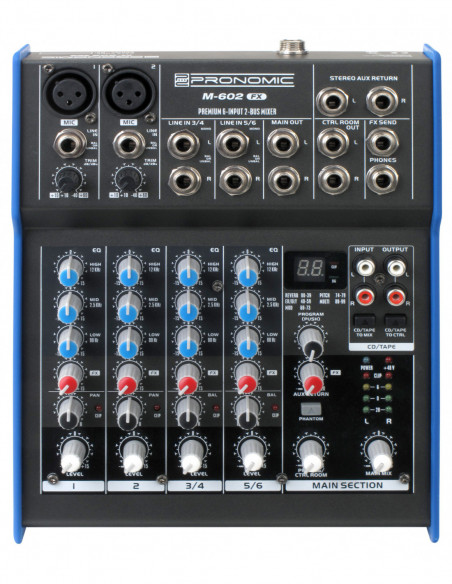 Pronomic M-602FX mixer , Misturador Pronomic M-602FX